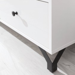 Komoda Bergo 90 cm – biały Lux z frontami w białym połysku | Nowoczesny design