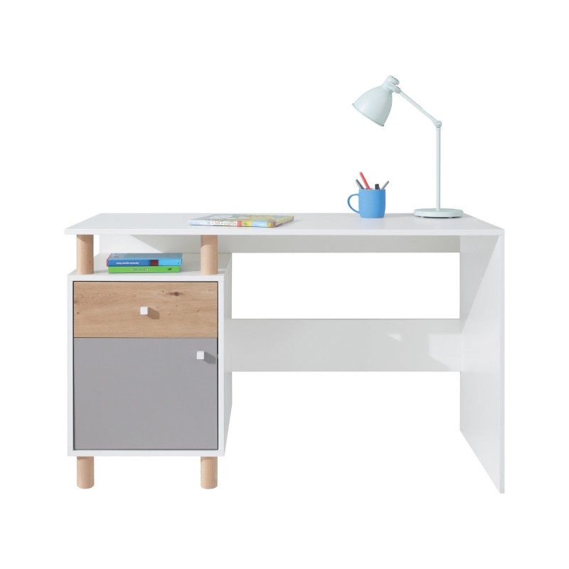 Biurko Figo 125 cm – nowoczesne i praktyczne do pokoju młodzieżowego