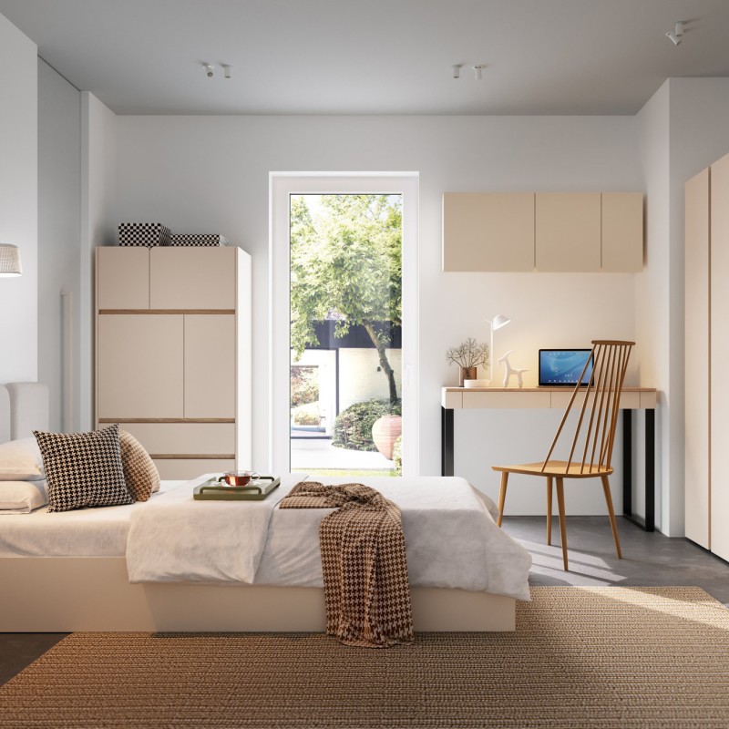 Łóżko młodzieżowe LICO - metalowy stelaż i pojemnik na pościel