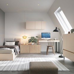 Łóżko młodzieżowe LICO - metalowy stelaż i pojemnik na pościel