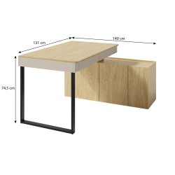Biurko z komodą LICO – nowoczesne i funkcjonalne