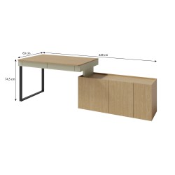 Biurko z komodą LICO – nowoczesne i funkcjonalne