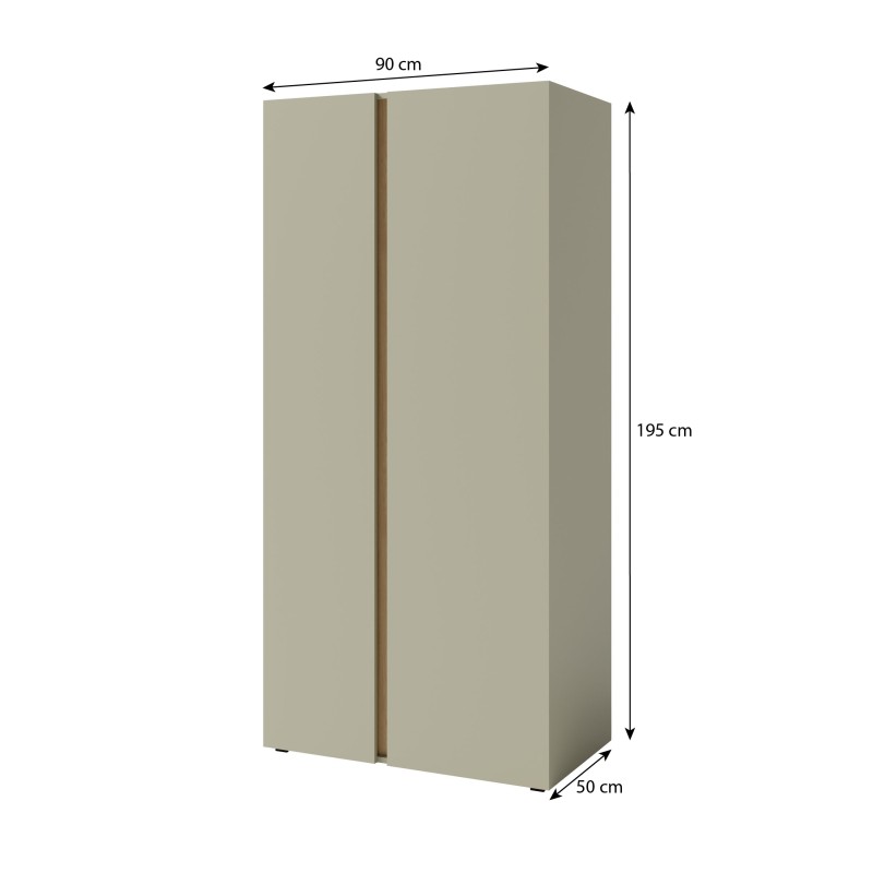 Szafa dwudrzwiowa LICO – nowoczesna, do pokoju młodzieżowego