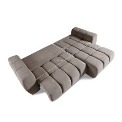 Narożnik FERIO – sofa z funkcją spania i uniwersalną otomaną