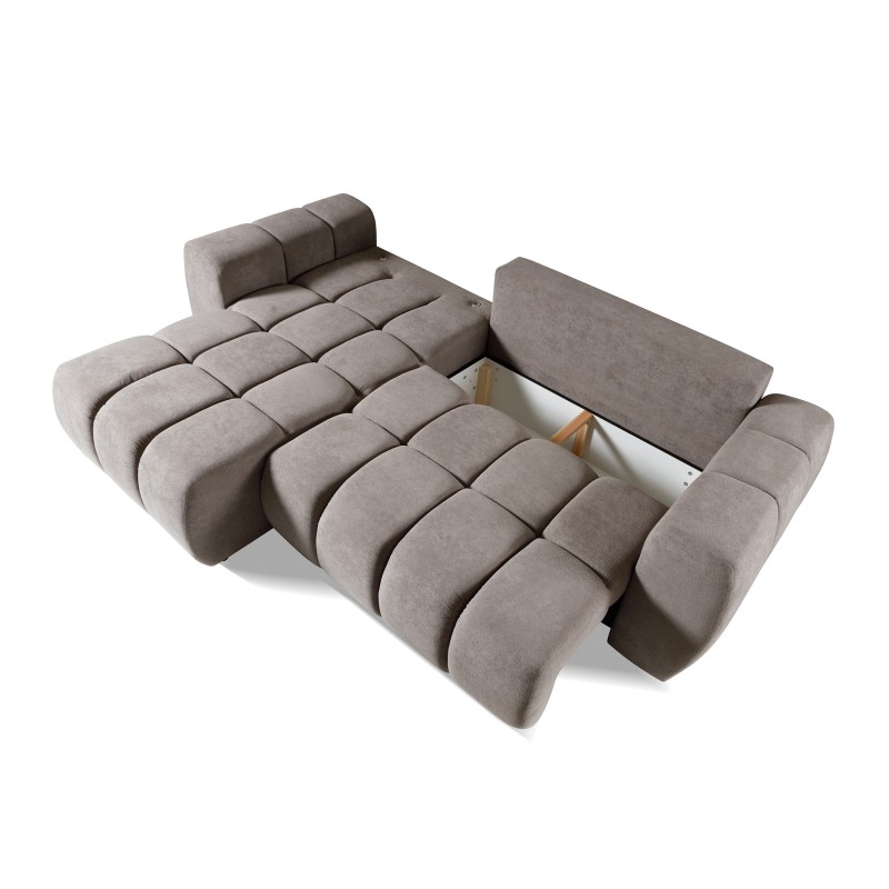 Narożnik FERIO – sofa z funkcją spania i uniwersalną otomaną