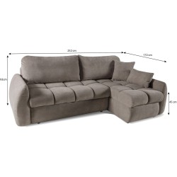 Narożnik GLAVI z funkcją spania i pojemnikiem na pościel – komfort i styl