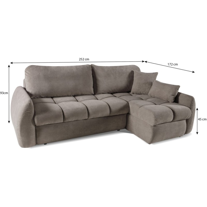 Narożnik GLAVI z funkcją spania i pojemnikiem na pościel – komfort i styl