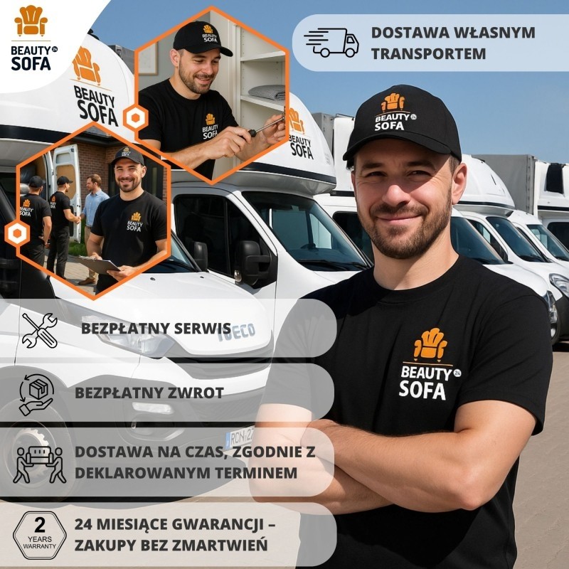 Narożnik VERO z funkcją spania i pojemnikiem – nowoczesny design i komfort