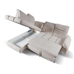 Narożnik ONEL z funkcją spania i regulowanymi zagłówkami – komfort i nowoczesny design