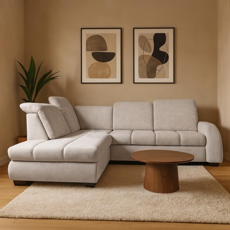 Narożnik ONEL z funkcją spania i regulowanymi zagłówkami – komfort i nowoczesny design