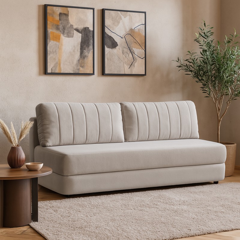 Sofa ORIN 3-osobowa z funkcją spania – nowoczesny plusz