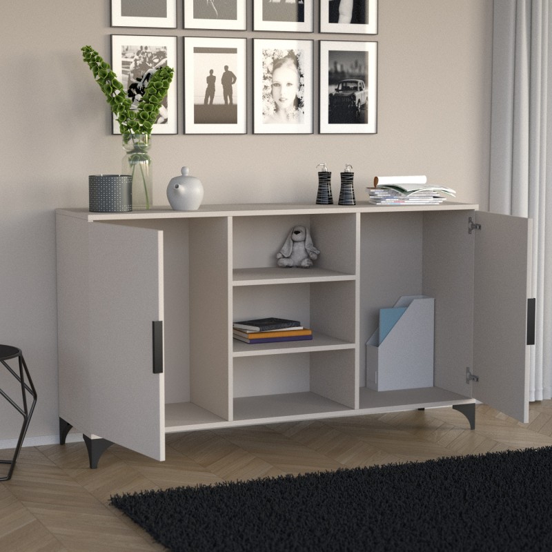 Komoda dwudrzwiowa HOME z półkami  – nowoczesna i funkcjonalna