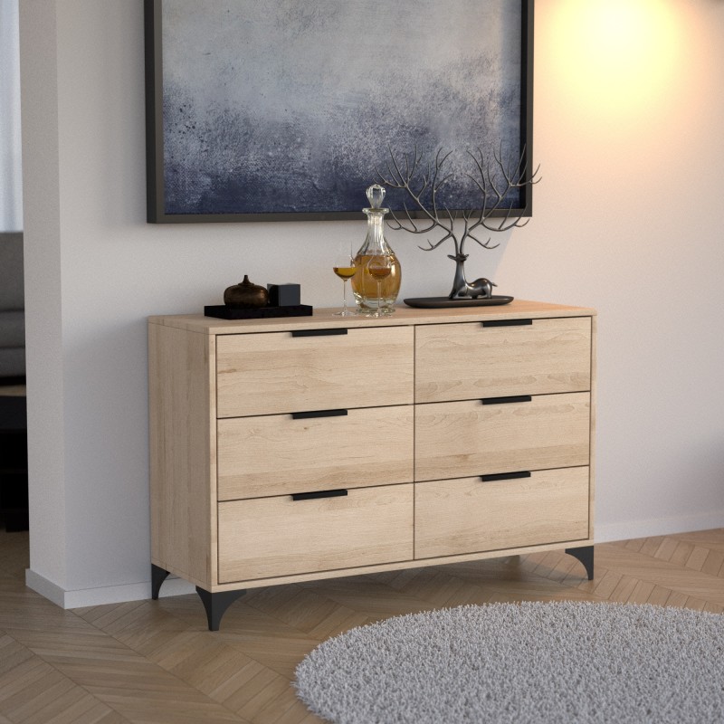 Komoda z 6 szufladami HOME  – nowoczesna, pojemna, praktyczna