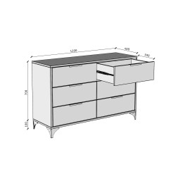 Komoda z 6 szufladami HOME  – nowoczesna, pojemna, praktyczna