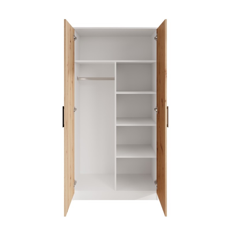 Szafa uchylna TREND 90 cm – nowoczesna, pojemna, z drążkiem i półkami