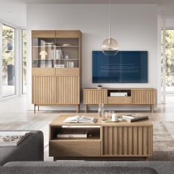 Komoda SAPPORO 3 szuflady i 2 drzwi | Nowoczesna i pojemna