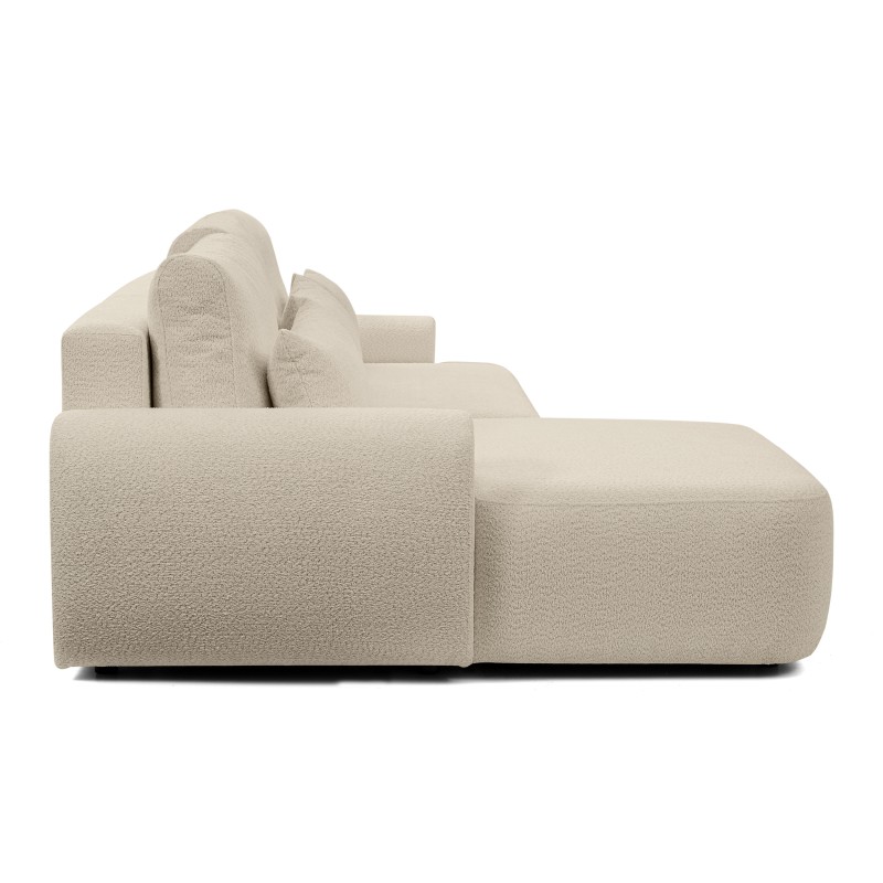 Narożnik OLIVER z funkcją spania i pojemnikiem – Bouclé