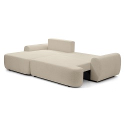 Narożnik OLIVER z funkcją spania i pojemnikiem – Bouclé