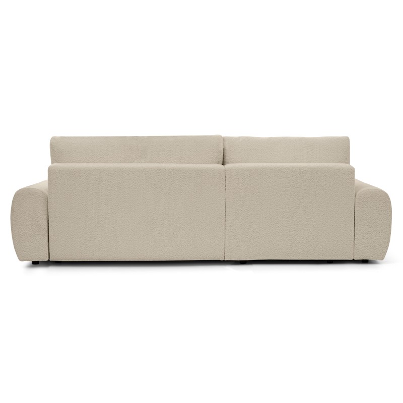 Narożnik OLIVER z funkcją spania i pojemnikiem – Bouclé