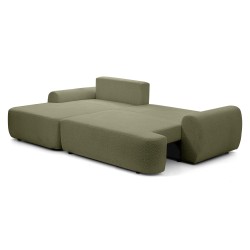 Narożnik OLIVER z funkcją spania i pojemnikiem – Bouclé