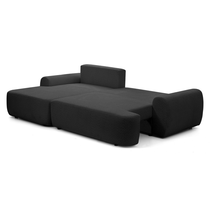 Narożnik OLIVER z funkcją spania i pojemnikiem – Bouclé