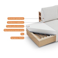 Narożnik z funkcją spania OLIVIO | BeautySofa24.pl
