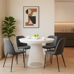 Okrągły rozkładany stół LUMI – nowoczesny stół