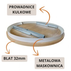 Okrągły rozkładany stół LUMI – nowoczesny stół