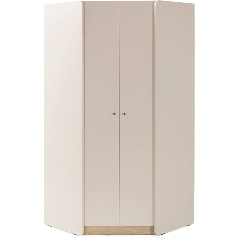 Szafa narożna ALEX – nowoczesny design, dąb piaskowy i eukaliptus