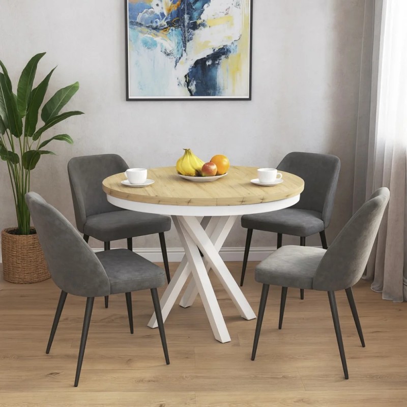 Okrągły stół rozkładany KRIS – nowoczesny i elegancki