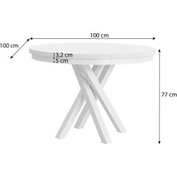 Okrągły stół rozkładany KRIS – nowoczesny i elegancki