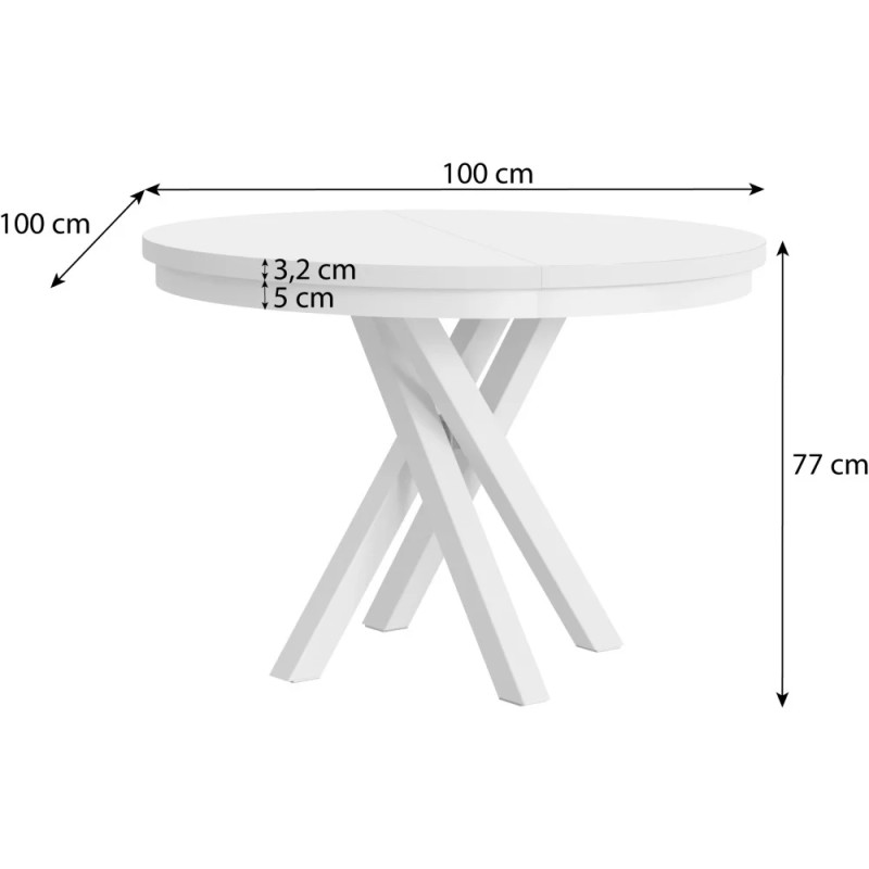 Okrągły stół rozkładany KRIS – nowoczesny i elegancki