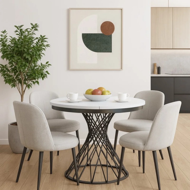 Okrągły stół rozkładany LAURA – elegancki i nowoczesny