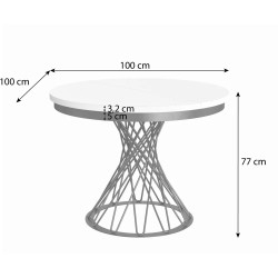 Okrągły stół rozkładany LAURA – elegancki i nowoczesny