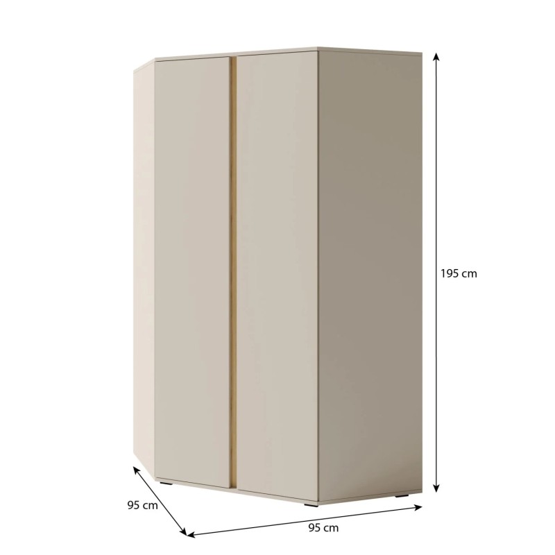 Narożna szafa LICO – nowoczesna szafa