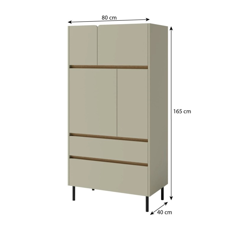 Komoda LICO 2 szuflady 4 drzwi – nowoczesna i funkcjonalna