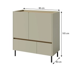 Komoda LICO 2 szuflady 2 drzwi – nowoczesna i funkcjonalna