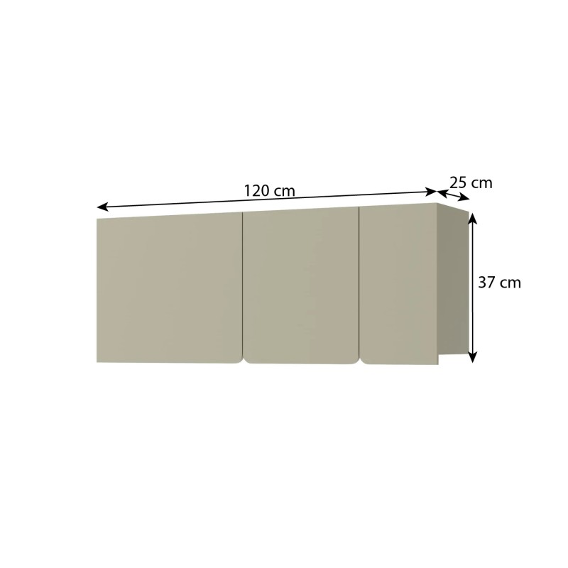 Wisząca półka LICO 3 drzwi – nowoczesna i funkcjonalna