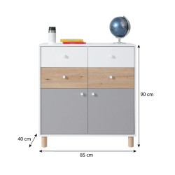 Komoda FIGO 4 szuflady 2 drzwi – nowoczesna i praktyczna