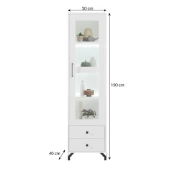 Witryna BERGO z 1 drzwiami i 2 szufladami | BeautySofa24