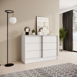 Komoda MIRELA z 2 drzwiami przesuwnymi – nowoczesna i elegancka komoda do salonu | BeautySofa24