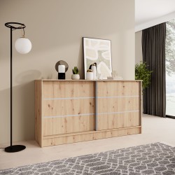 Komoda MIRELA z 2 drzwiami przesuwnymi – nowoczesna i elegancka komoda do salonu | BeautySofa24