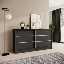 Komoda MIRELA z 2 drzwiami przesuwnymi – nowoczesna i elegancka komoda do salonu | BeautySofa24