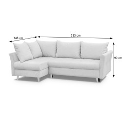 Narożnik NERON – nowoczesny, rozkładany narożnik| BeautySofa24