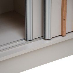 Komoda HORIZON – nowoczesna komoda z lamelami i drzwiami przesuwnymi