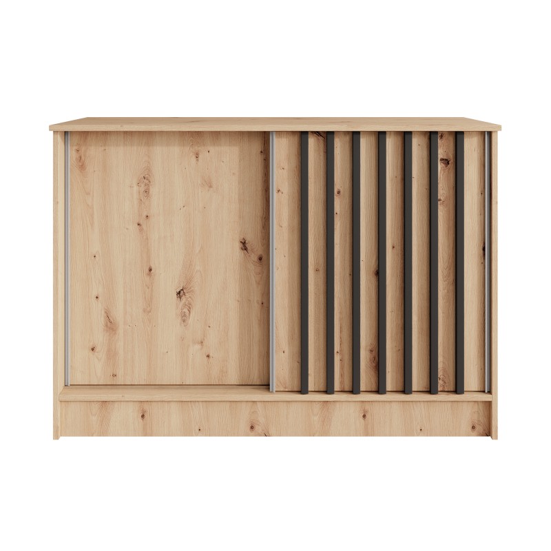 Komoda HORIZON – nowoczesna komoda z lamelami i drzwiami przesuwnymi