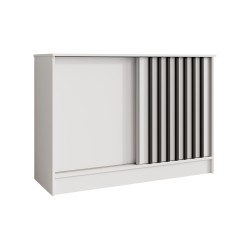 Komoda HORIZON – nowoczesna komoda z lamelami i drzwiami przesuwnymi