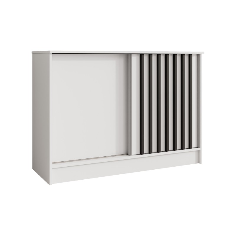 Komoda HORIZON – nowoczesna komoda z lamelami i drzwiami przesuwnymi