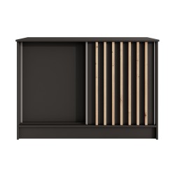 Komoda HORIZON – nowoczesna komoda z lamelami i drzwiami przesuwnymi