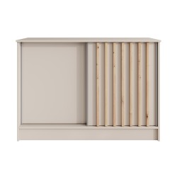 Komoda HORIZON – nowoczesna komoda z lamelami i drzwiami przesuwnymi